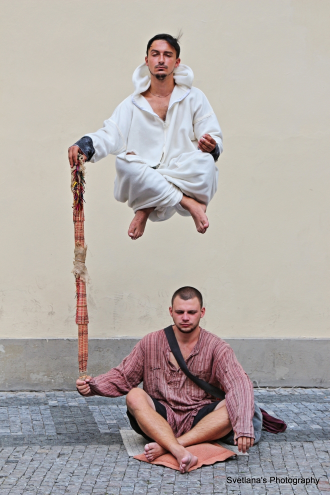 Street magicians, Prague, 2014